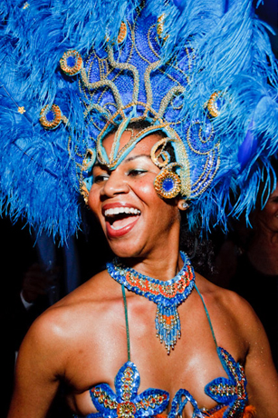 Brazilian Carnaval dancers at El Museo Del Barrio's Die de los M Brazilian Carnaval dancers at El Museo Del Barrio's Die de los M
