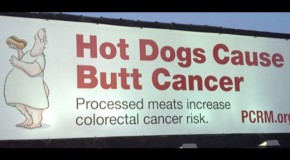 Chicago Billboard would like to remind you that hot dogs cause butt cancer.