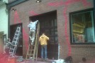 Marc Jacobs store in Soho covered in Pink Graffiti