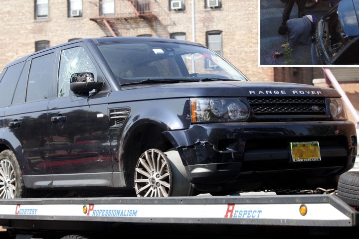 Here Is A Picture Of Alexian Lien S Range Rover After The