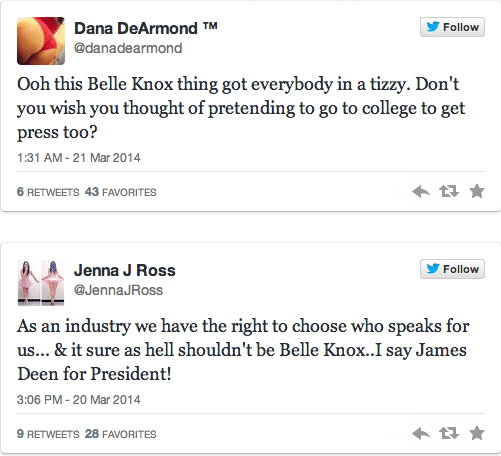 Miriam Weeks backlash Belle Knox, Miriam Weeks backlash from adult industry sets in.