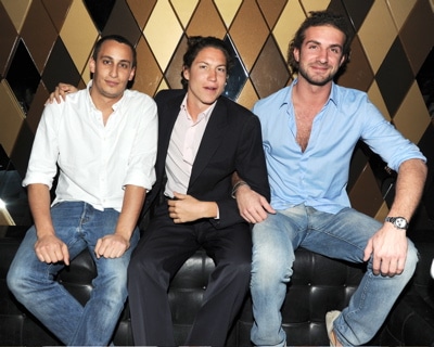 Alex Dellal, Vito Schnabel, Stavros Niarchos.