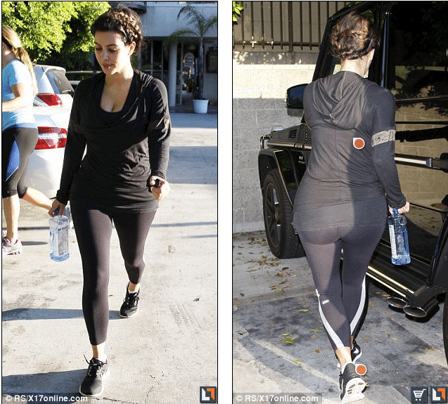 Oh Dear Kim Kardashian Goes For A Double Work Out As Her Butt Becomes Too Big 
