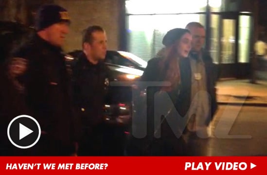 Lindsay Lohan arrested.