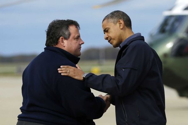  Governor Chris Christie and President Barack Obama.