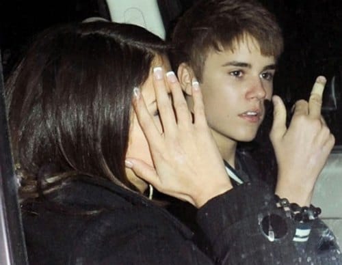 Justin Bieber and Selena Gomez.