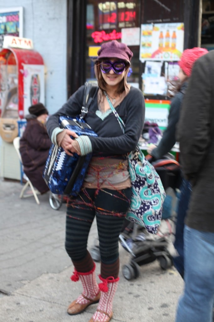 Hipster in Williamsburg for Halloween. Hipster in Williamsburg for Halloween.