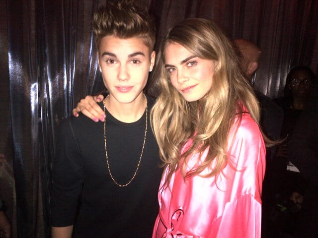 Justin Bieber and Cara Delevinge 