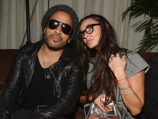  Musician Lenny Kravitz and actress Demi Moore attend a Beachside Barbecue presented by CHANEL 