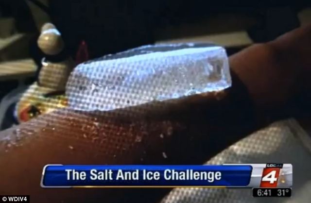 Salt and ice burn challenge