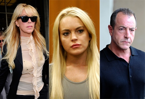 Dina Lohan, Lindsay Lohan and Michael Lohan.