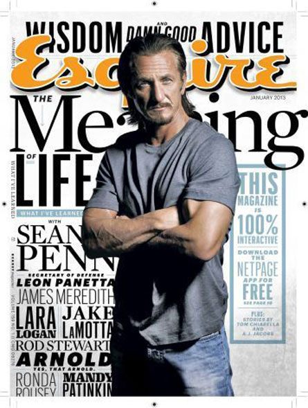 Sean Penn for Esquire. Wants you to finally love him...