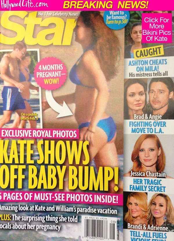 Kate Middleton pregnant bikini
