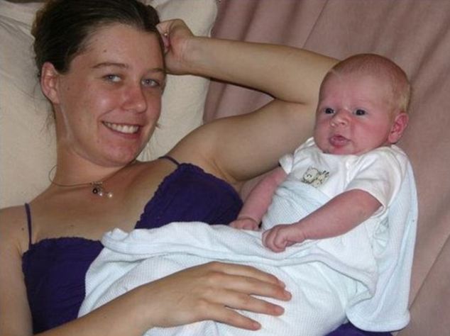 Miranda Hebble and her baby son Malachi