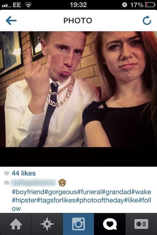 Selfies at funerals