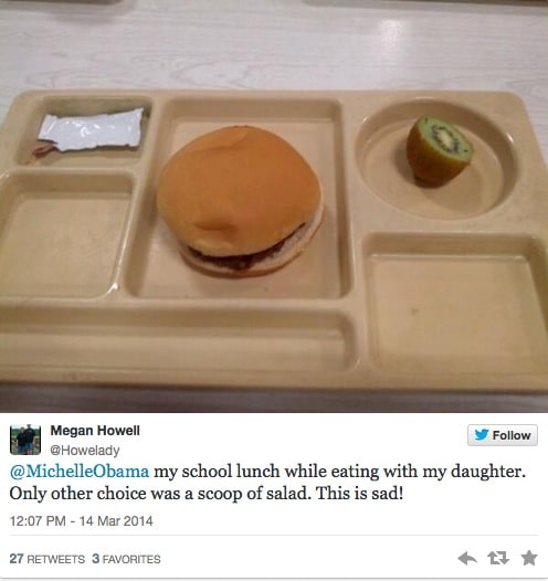 Michelle Obama's healthier school lunches 