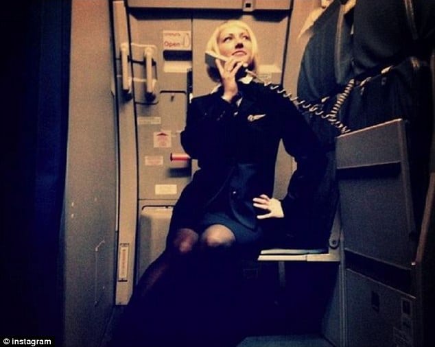 Flight attendant selfies