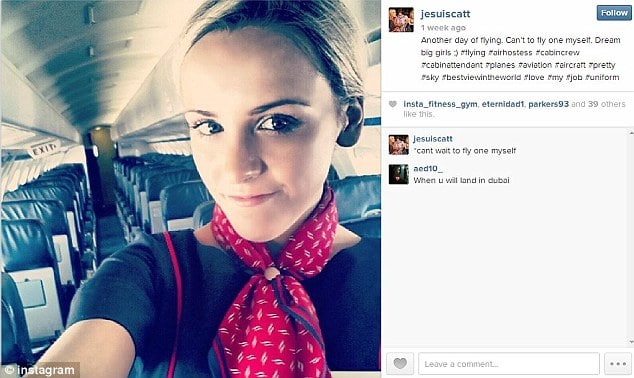 Flight attendant selfies