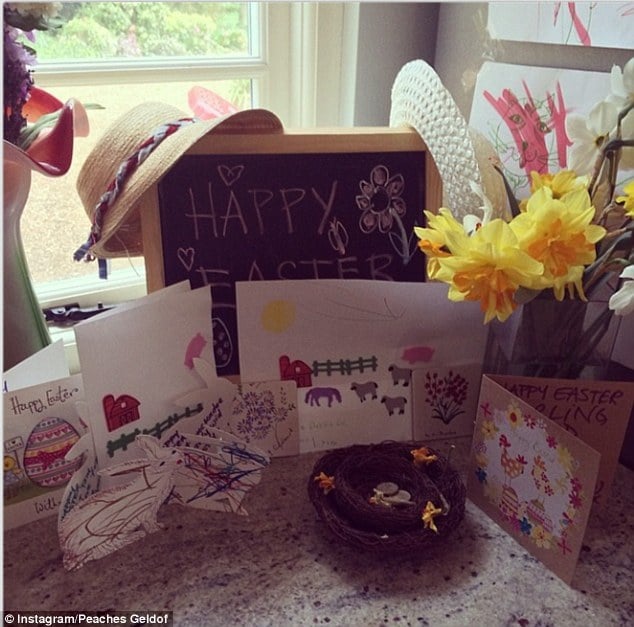 Peaches Geldof posted 7 family photographs