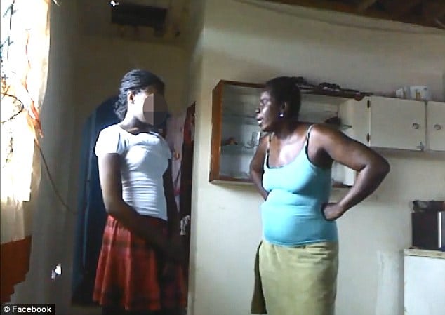 Caribbean mother beating daughter Caribbean mother beating daughter