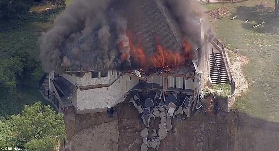 Mansion dangling off cliff