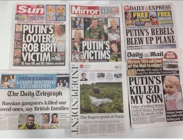 Malaysia Airlines MH17 Media bias