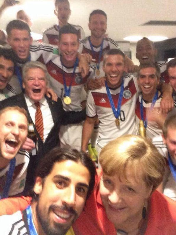 German Chancellor Angela Merkel World Cup