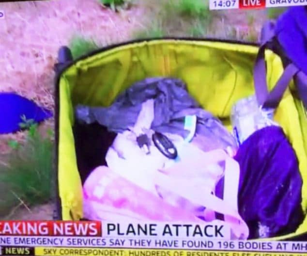 Colin Brazier MH17 victim's luggage 