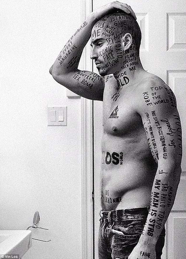 Vin Loss Canadian model tattoos 