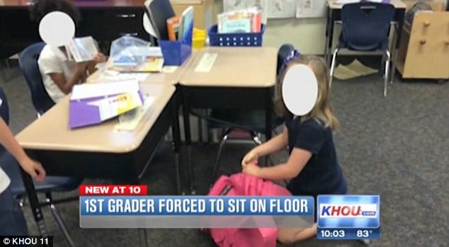 Texas first grader forced to sit on floor