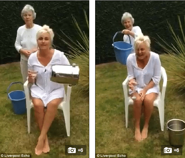 Amanda Davey breaks her neck during ice bucket challenge