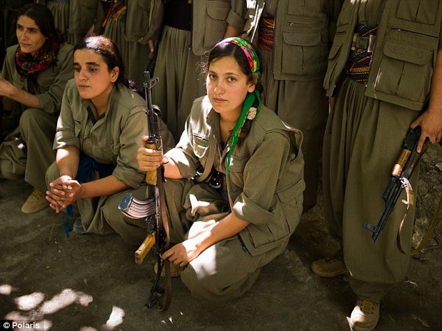 H&M Kurdish female fighter Khaki jumpsuit