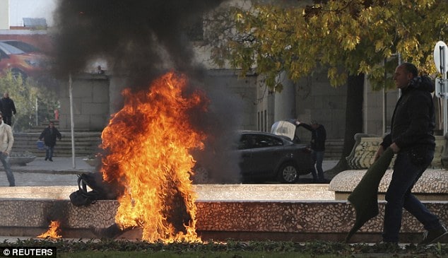 Bulgarian woman set herself on fire