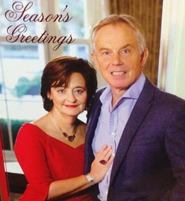 Tony Blair Christmas card