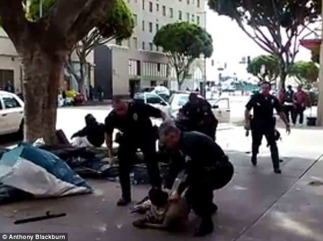 LAPD shoot homeless man