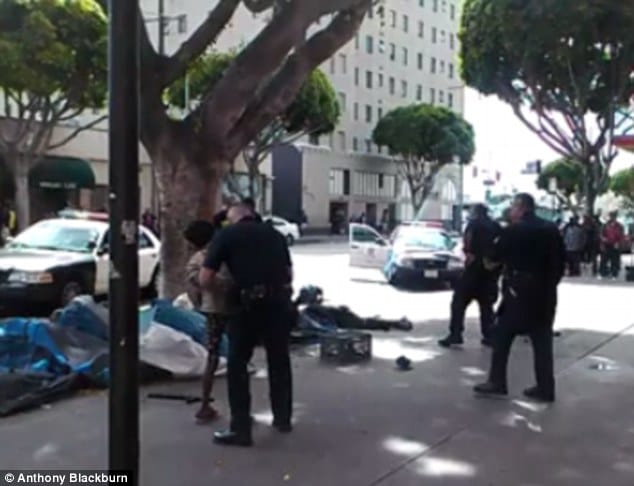 LAPD shoot homeless man
