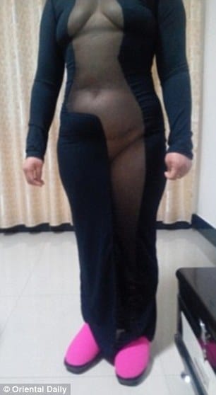 Chinese woman posts ill fitting cut out dress