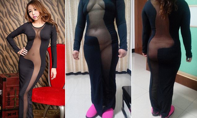 Chinese woman posts ill fitting cut out dress