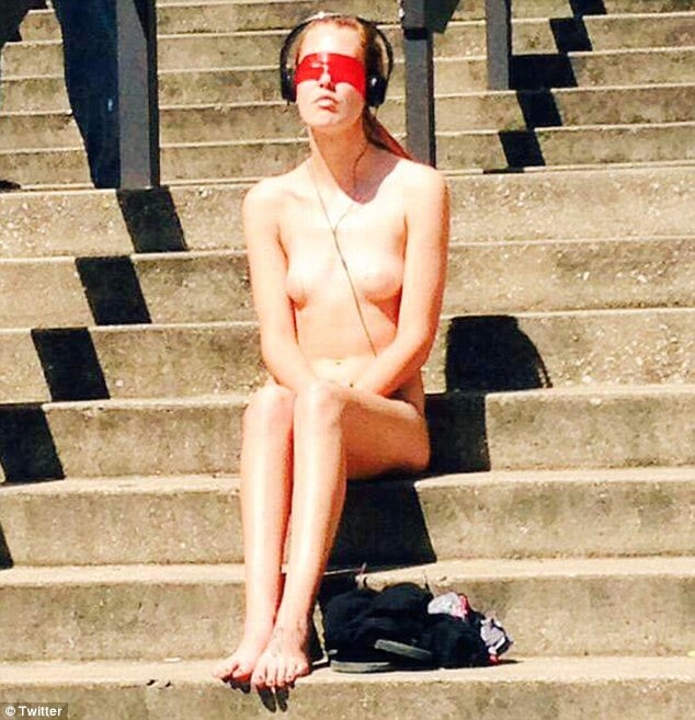Naked Texas Student