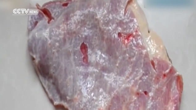 slab of raw beef to pulsate
