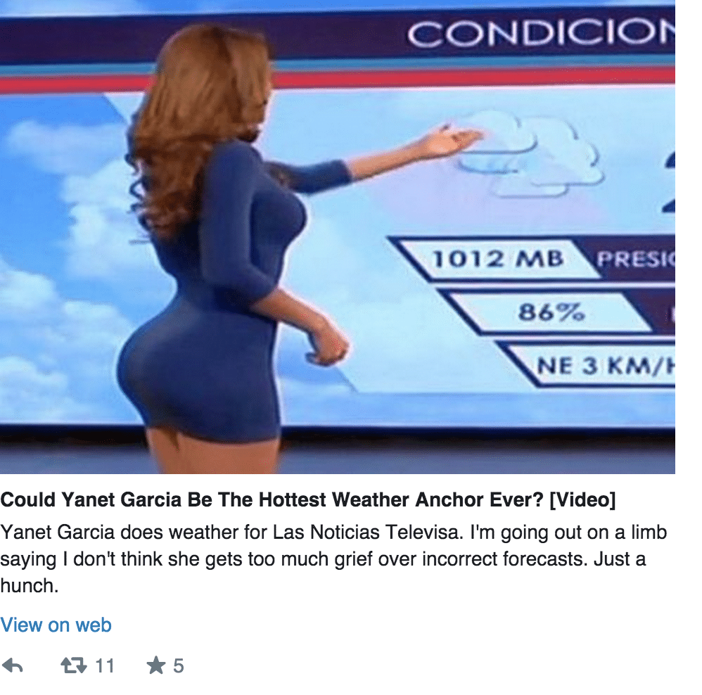 Yanet Garcia Photos Mexican Weatherwoman Becomes Internet Reddit Favorite