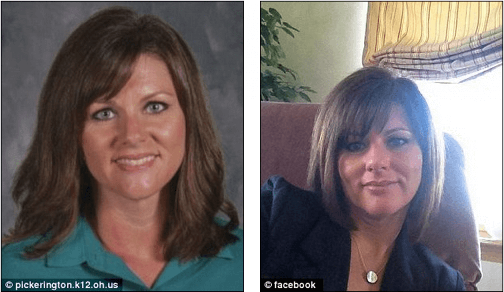 Angela Luke, second grade teacher runs over her husband