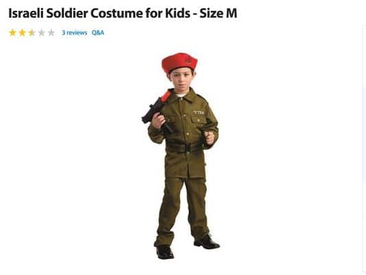 Walmart sells Israeli kid soldier costume for Halloween