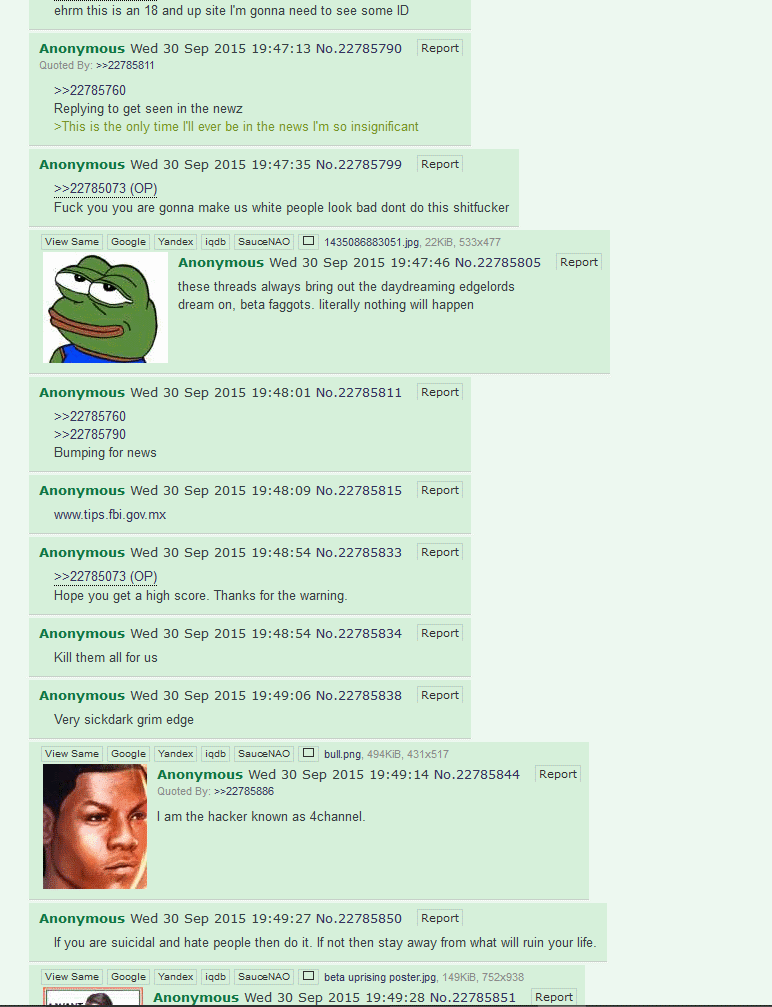 Oregon Community college shooter 4chan