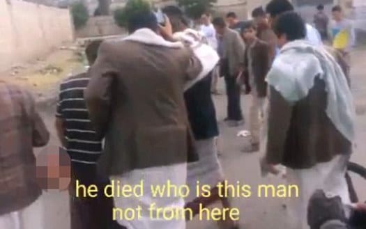 ISIS suicide bomber still alive blowing himself in half Yemen