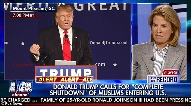 Donald Trump barring Muslims in America