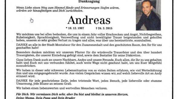 Andreas Lubitz tribute advertisement 