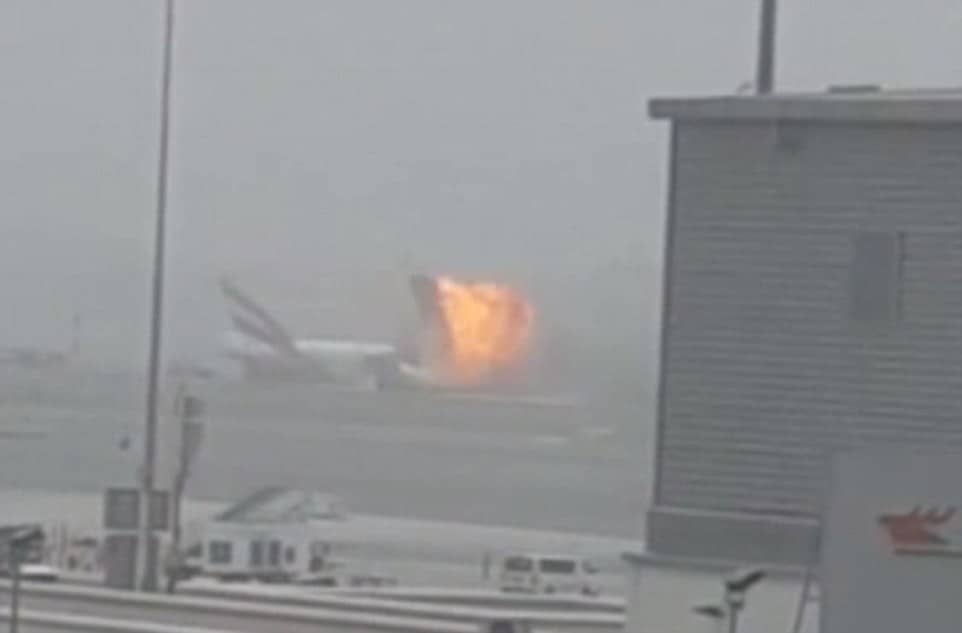 Emirates plane crash Dubai Airport
