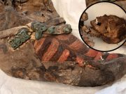 Mongolian mummy wearing Adidas boots