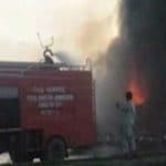Overturned Pakistan oil tanker